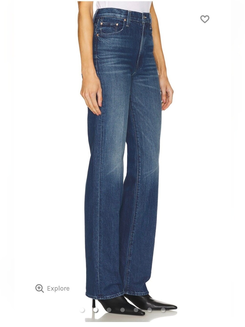 ✨️Mother High-Rise Wide-Leg Women's Jeans - Dark Blue✨️